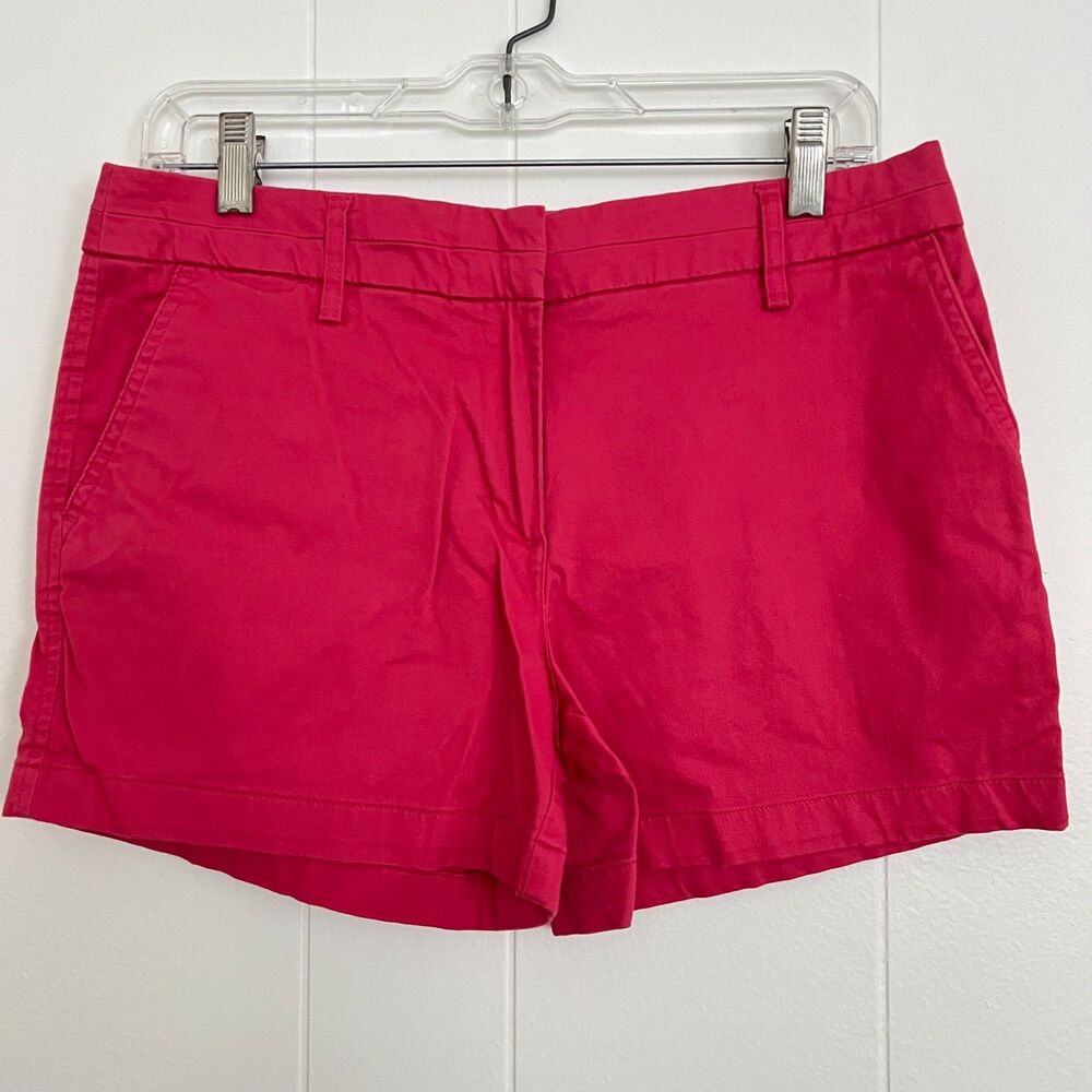 British Khaki Dark Pink Khaki Cotton 4" Inseam Summer Beach Casual Shorts 6